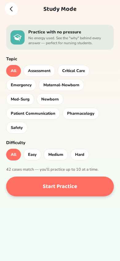 Study Mode practice